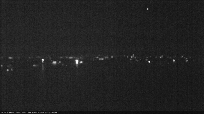 Lake Travis webcam, July 25, 2018 8:50 PM CT