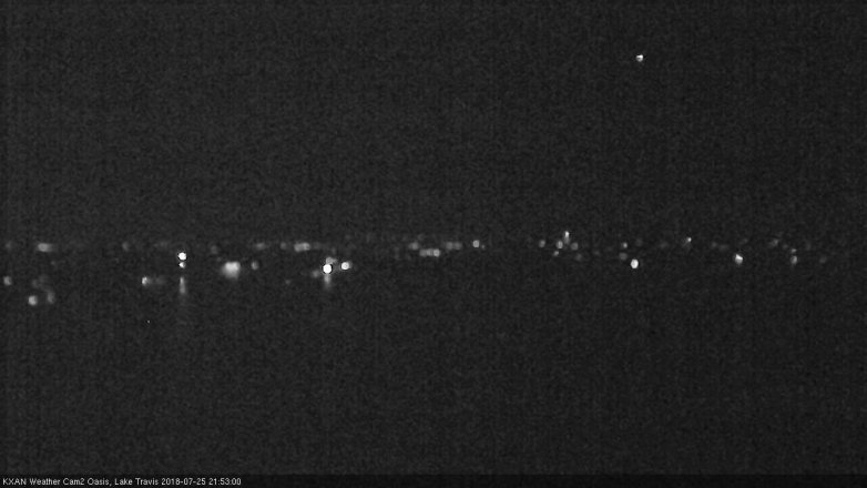 Lake Travis webcam, July 25, 2018 8:55 PM CT