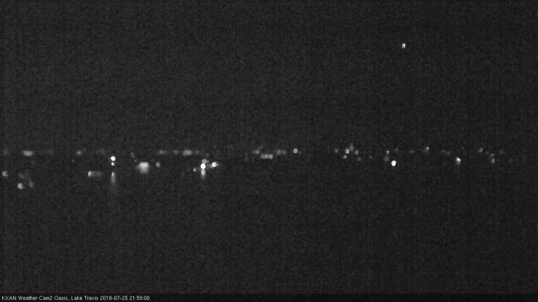 Lake Travis webcam, July 25, 2018 9:00 PM CT