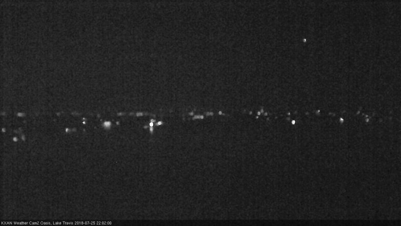 Lake Travis webcam, July 25, 2018 9:05 PM CT