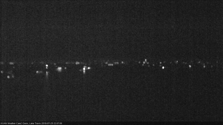 Lake Travis webcam, July 25, 2018 9:10 PM CT