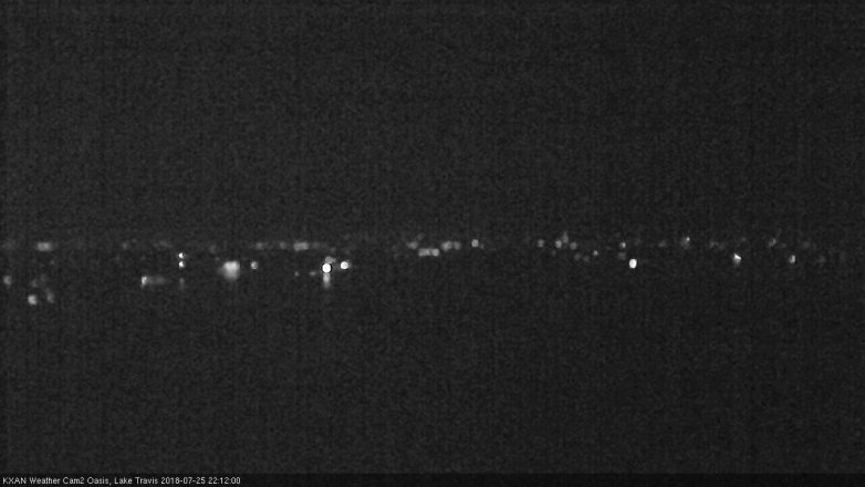 Lake Travis webcam, July 25, 2018 9:15 PM CT