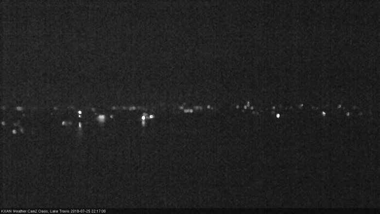 Lake Travis webcam, July 25, 2018 9:20 PM CT