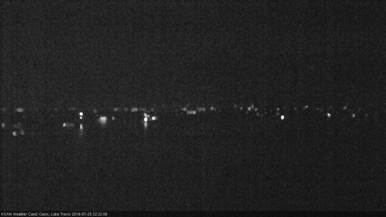 Lake Travis webcam, July 25, 2018 9:25 PM CT