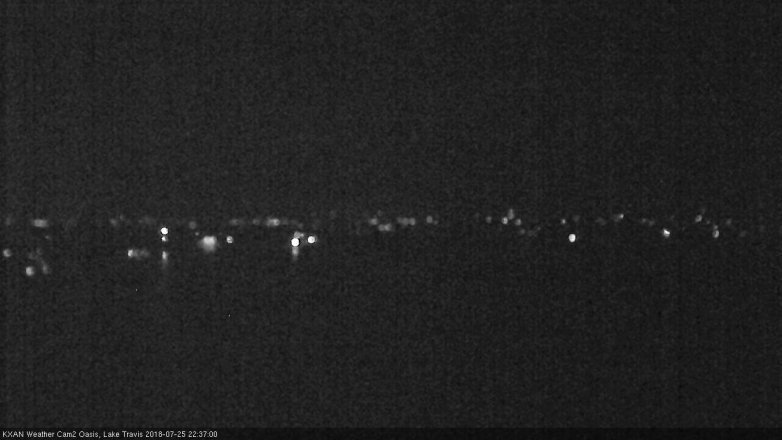Lake Travis webcam, July 25, 2018 9:40 PM CT
