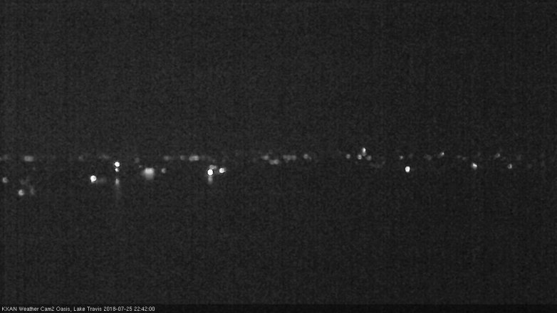 Lake Travis webcam, July 25, 2018 9:45 PM CT
