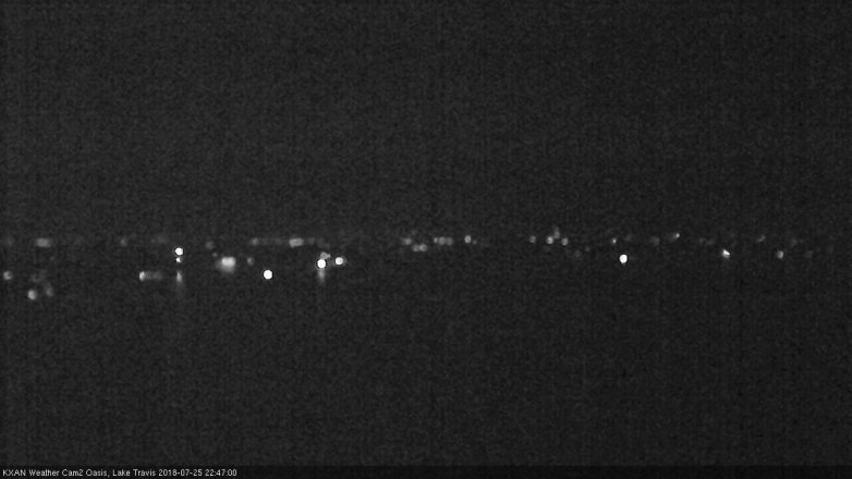 Lake Travis webcam, July 25, 2018 9:50 PM CT