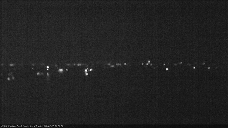 Lake Travis webcam, July 25, 2018 9:55 PM CT
