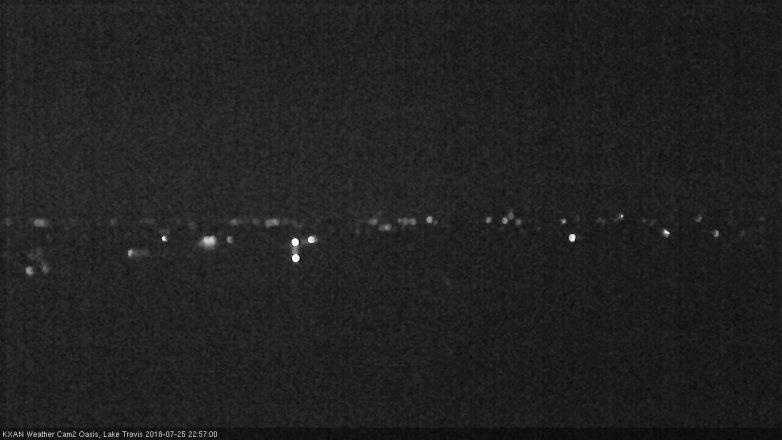 Lake Travis webcam, July 25, 2018 10:00 PM CT