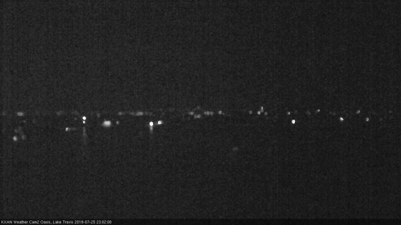 Lake Travis webcam, July 25, 2018 10:05 PM CT