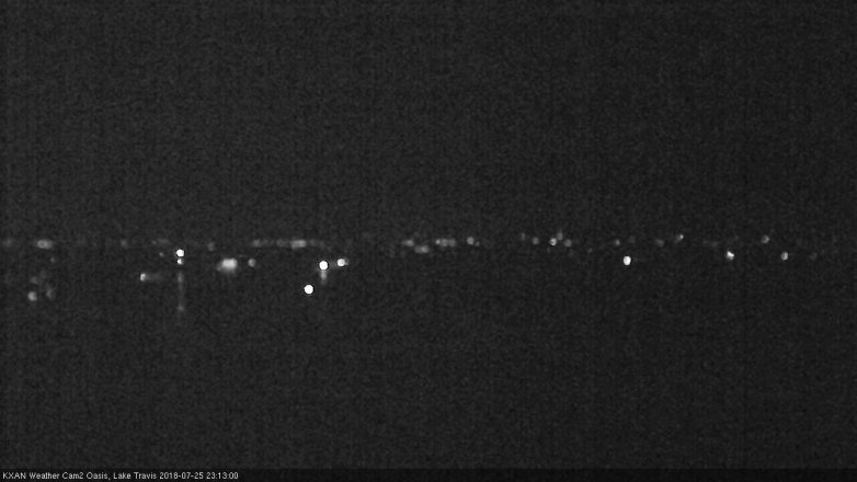 Lake Travis webcam, July 25, 2018 10:15 PM CT
