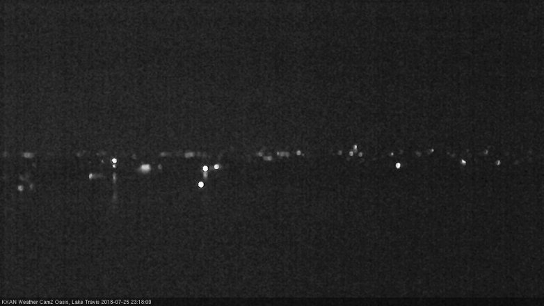 Lake Travis webcam, July 25, 2018 10:20 PM CT