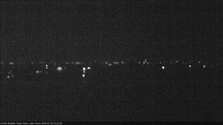 Lake Travis webcam, July 25, 2018 10:25 PM CT
