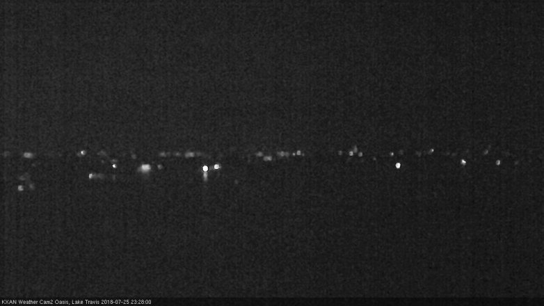 Lake Travis webcam, July 25, 2018 10:30 PM CT