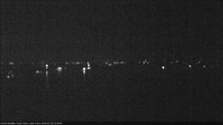 Lake Travis webcam, July 25, 2018 10:40 PM CT