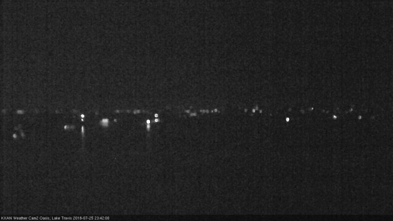 Lake Travis webcam, July 25, 2018 10:45 PM CT