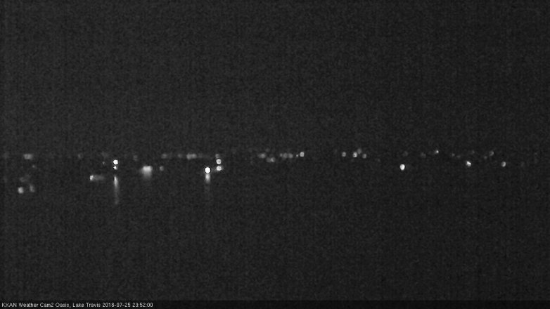 Lake Travis webcam, July 25, 2018 10:55 PM CT