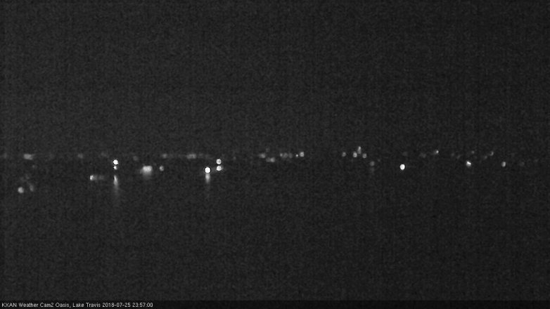 Lake Travis webcam, July 25, 2018 11:00 PM CT