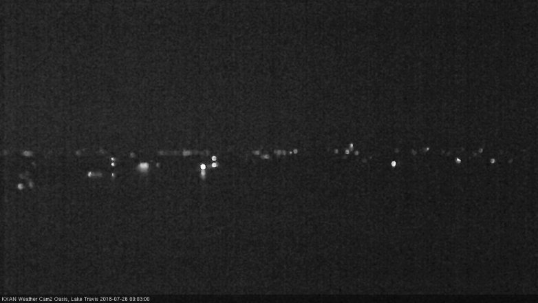 Lake Travis webcam, July 25, 2018 11:05 PM CT