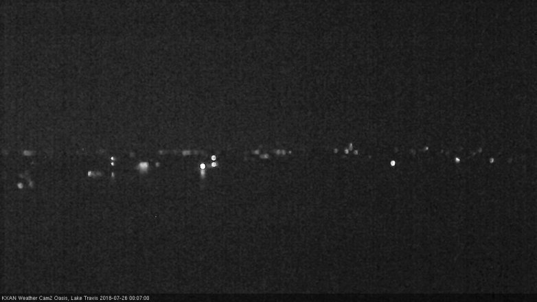 Lake Travis webcam, July 25, 2018 11:10 PM CT