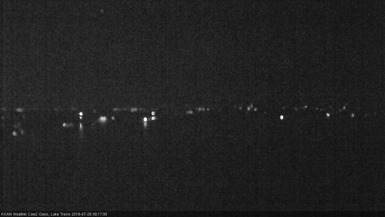 Lake Travis webcam, July 25, 2018 11:20 PM CT