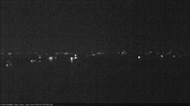 Lake Travis webcam, July 25, 2018 11:25 PM CT