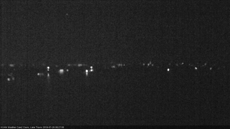 Lake Travis webcam, July 25, 2018 11:30 PM CT