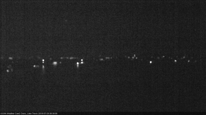 Lake Travis webcam, July 25, 2018 11:40 PM CT