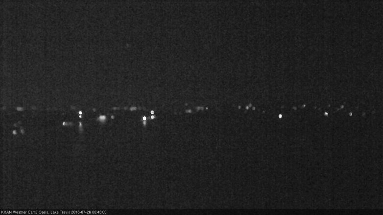 Lake Travis webcam, July 25, 2018 11:45 PM CT