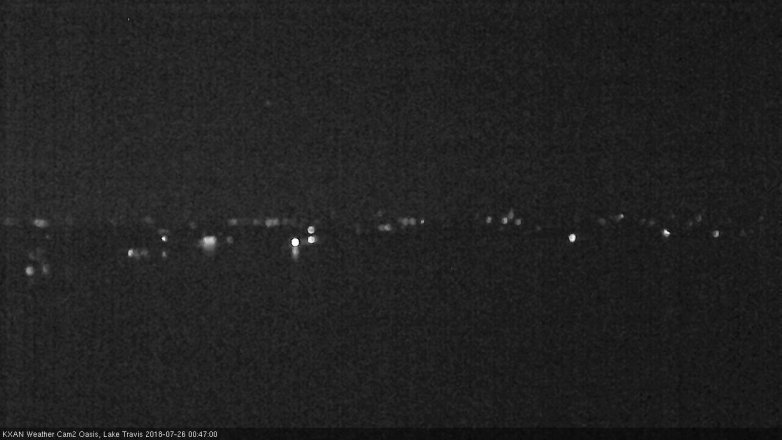 Lake Travis webcam, July 25, 2018 11:50 PM CT