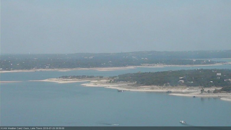 Lake Travis webcam, July 26, 2018 9:00 AM CT