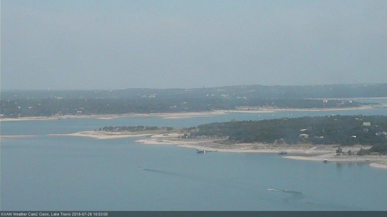 Lake Travis webcam, July 26, 2018 9:05 AM CT
