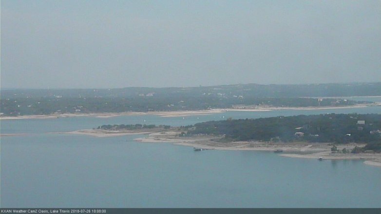 Lake Travis webcam, July 26, 2018 9:10 AM CT