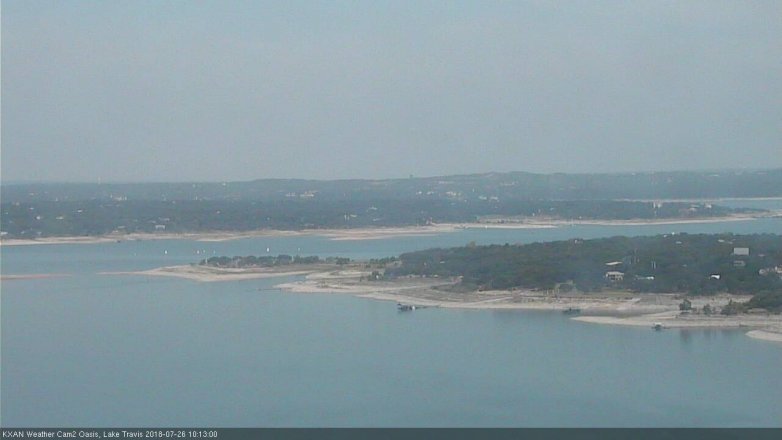 Lake Travis webcam, July 26, 2018 9:15 AM CT