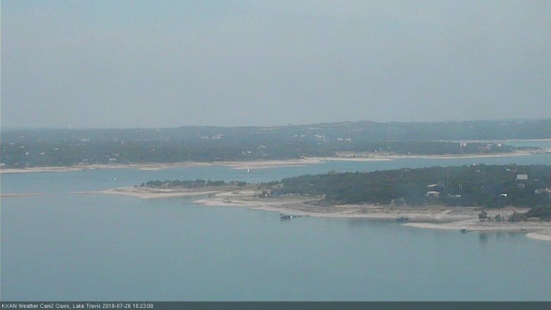 Lake Travis webcam, July 26, 2018 9:25 AM CT