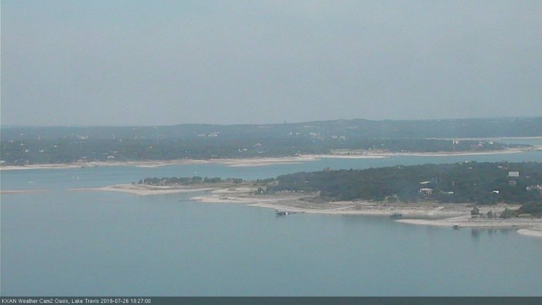 Lake Travis webcam, July 26, 2018 9:30 AM CT