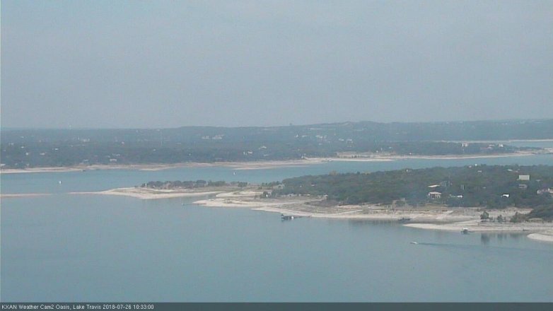 Lake Travis webcam, July 26, 2018 9:35 AM CT