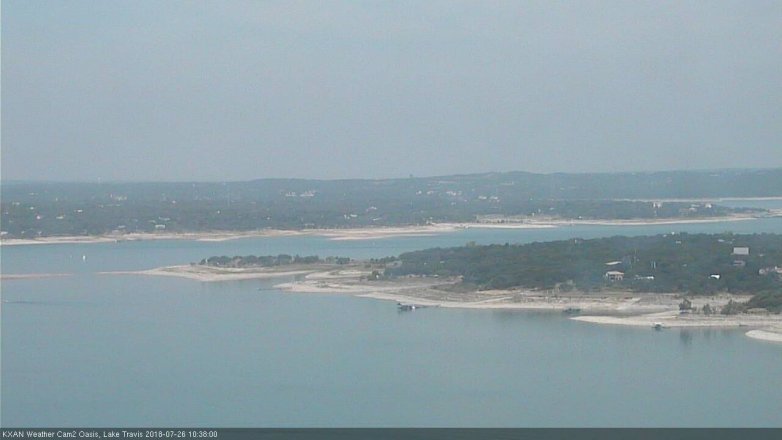 Lake Travis webcam, July 26, 2018 9:40 AM CT