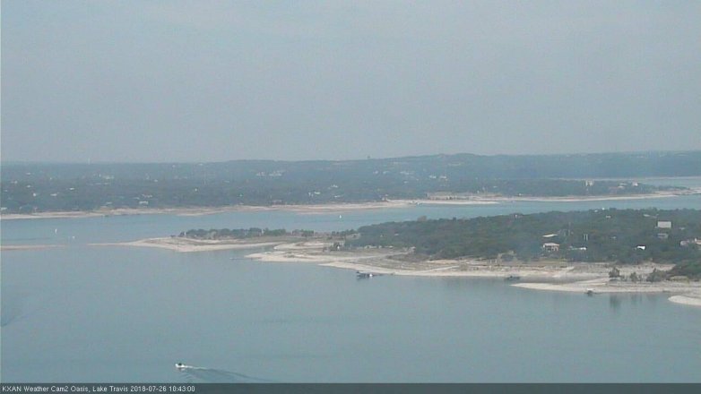 Lake Travis webcam, July 26, 2018 9:45 AM CT