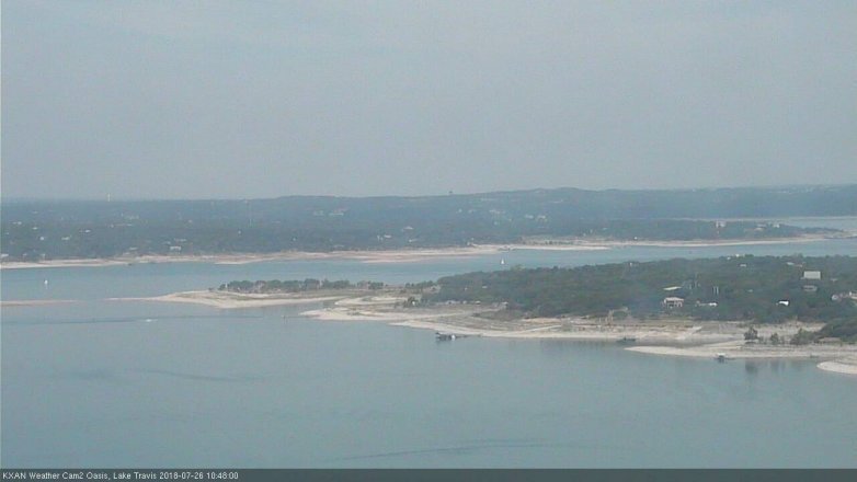 Lake Travis webcam, July 26, 2018 9:50 AM CT