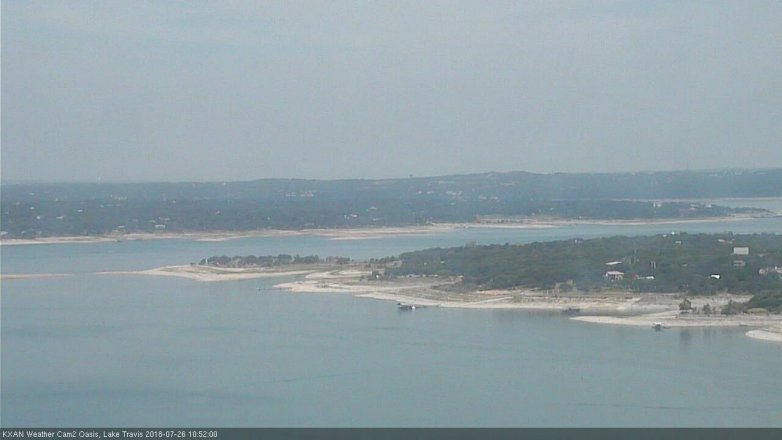 Lake Travis webcam, July 26, 2018 9:55 AM CT