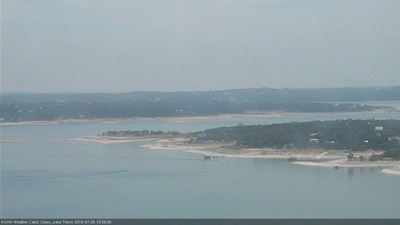 Lake Travis webcam, July 26, 2018 10:00 AM CT