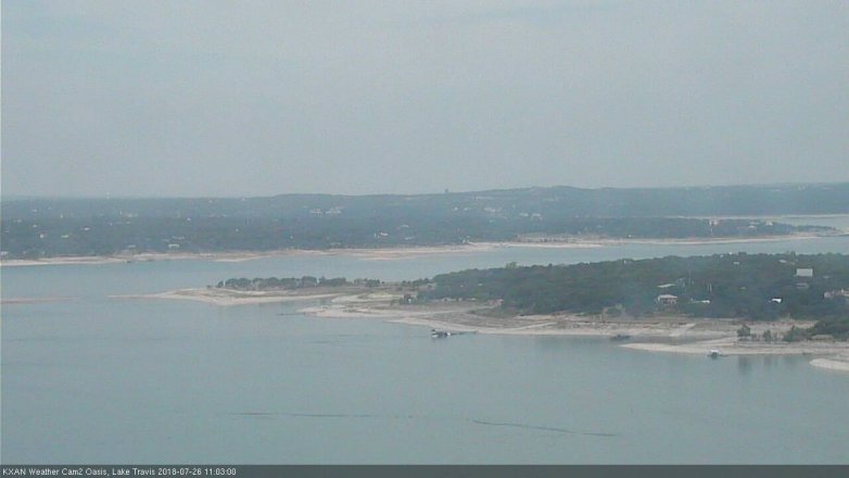 Lake Travis webcam, July 26, 2018 10:05 AM CT