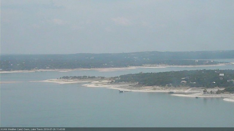 Lake Travis webcam, July 26, 2018 10:45 AM CT