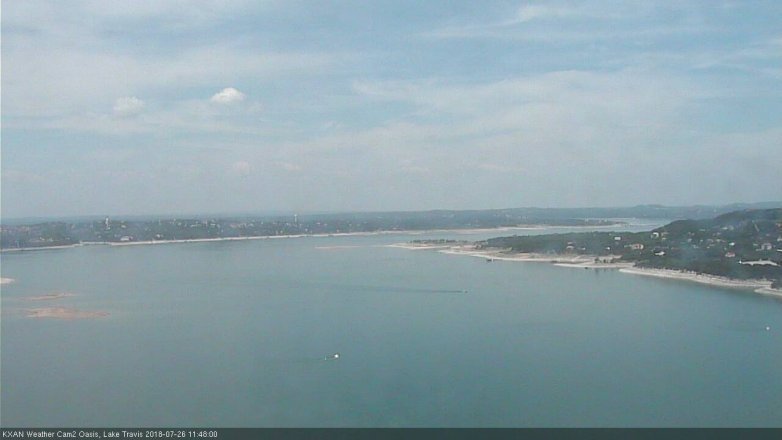 Lake Travis webcam, July 26, 2018 10:50 AM CT