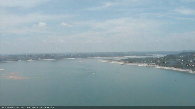 Lake Travis webcam, July 26, 2018 10:55 AM CT
