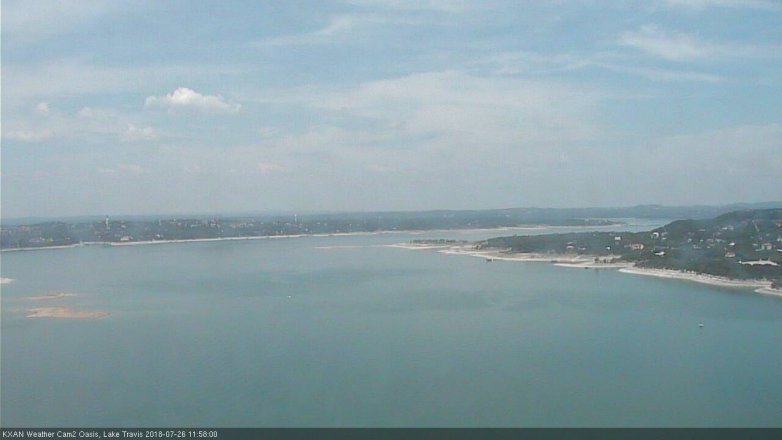 Lake Travis webcam, July 26, 2018 11:00 AM CT