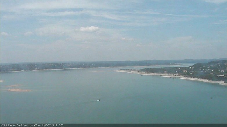 Lake Travis webcam, July 26, 2018 11:20 AM CT