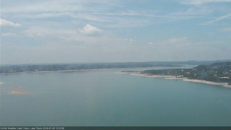 Lake Travis webcam, July 26, 2018 11:25 AM CT