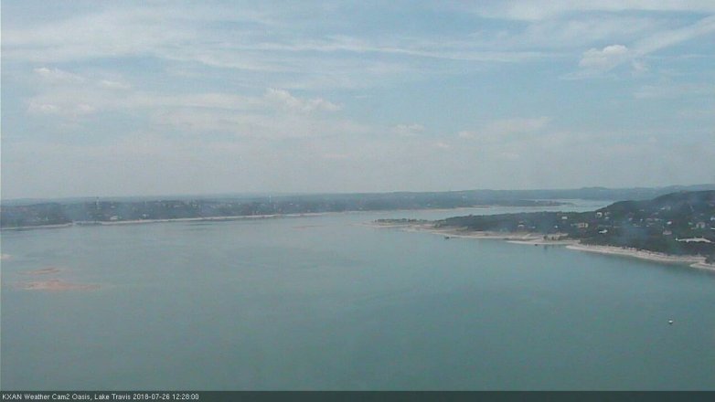 Lake Travis webcam, July 26, 2018 11:30 AM CT